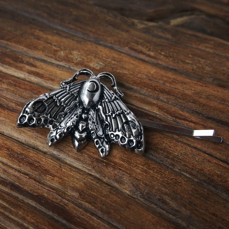 Death Moth Head Skull Hairpin Sanlan Jewelry Goth