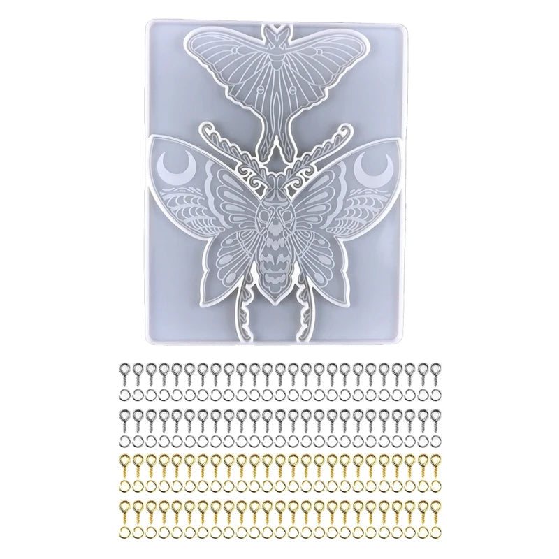 Death Moth Wall Hanging Epoxy Mould Large Insect Silicone Molds for Resin Decor