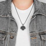 Death Rock Headphone Skull Stainless Steel Men Necklaces Pendant