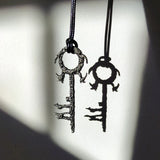 Death Skull Key Pendant Necklace Mystery Hell Jewelry