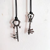 Death Skull Key Pendant Necklace Mystery Hell Jewelry