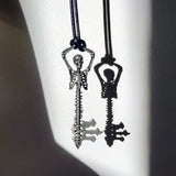 Death Skull Key Pendant Necklace Mystery Hell Jewelry