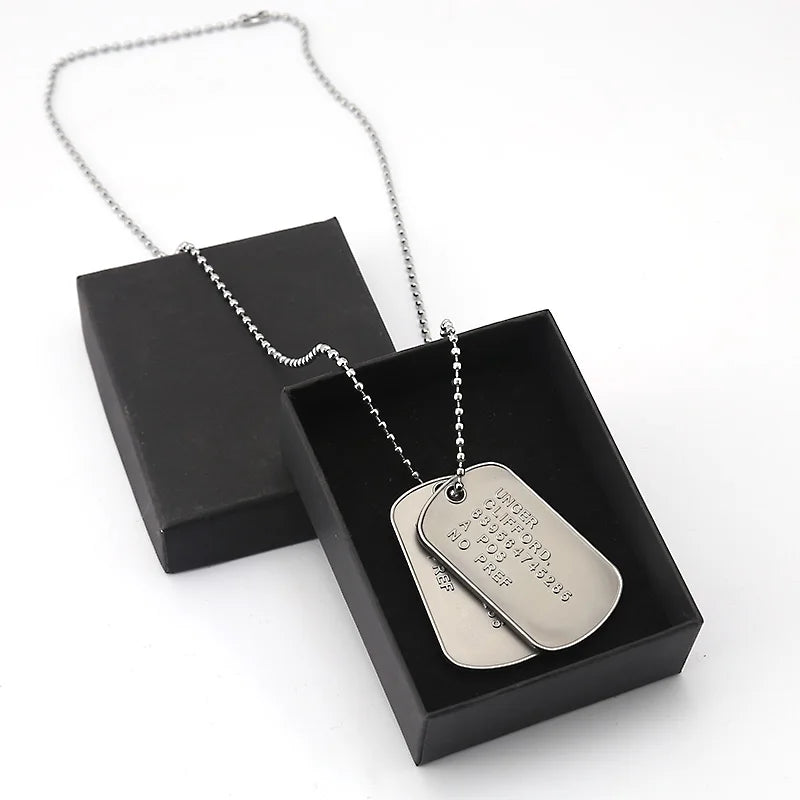 Military Army Engraved Name ID Tags Pendant Keychain