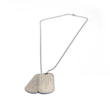 Military Army Engraved Name ID Tags Pendant Keychain