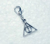 Deathly Hallows Pendant Charms with Lobster Clasp, 30pcs