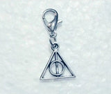Deathly Hallows Pendant Charms with Lobster Clasp, 30pcs