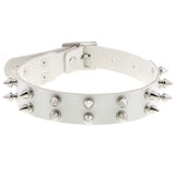 Spiked Leather Choker Collar For Girl Goth Necklace Punk Chocker Egirl