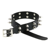 Spiked Leather Choker Collar For Girl Goth Necklace Punk Chocker Egirl