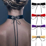 Flannelette Choker Punk Style Necklace for Women