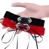 Flannelette Choker Punk Style Necklace for Women