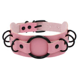 Gothic PU Leather Spike Rivet Choker Necklace