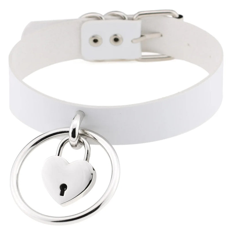 Heart Goth Choker Necklace Punk Statement Jewelry