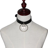 Heart Goth Choker Necklace Punk Statement Jewelry