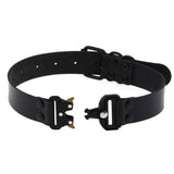 Clavicle Necktie Choker Necklace PU Leather Spike Neck Buckle Collar