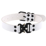 Clavicle Necktie Choker Necklace PU Leather Spike Neck Buckle Collar