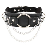 Gothic Punk Choker Necklaces Goth Chains Collar Leather Chocker Necklace