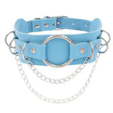 Gothic Punk Choker Necklaces Goth Chains Collar Leather Chocker Necklace