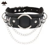 Gothic Punk Choker Necklaces Goth Chains Collar Leather Chocker Necklace