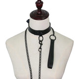 Sexy Rivet Dark Punk Gothic PU Leather Traction Rope Chain Necklace
