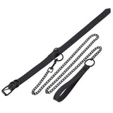 Sexy Rivet Dark Punk Gothic PU Leather Traction Rope Chain Necklace