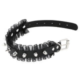 Halloween Sexy Gothic Punk Wrinkled Lace Necklace Neck Leather Rivet Collar