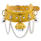Harajuku PU Leather Choker Necklace Long Chain Pendant Torques Jewelry