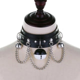 Harajuku PU Leather Choker Necklace Long Chain Pendant Torques Jewelry