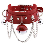 Harajuku PU Leather Choker Necklace Long Chain Pendant Torques Jewelry