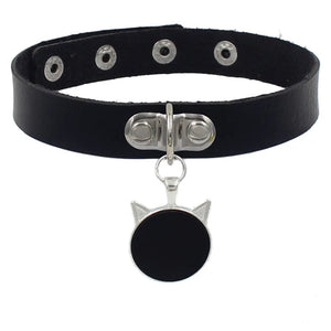 Gothic Cross Pendant Choker Necklace for Anime Lovers