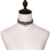 Gothic Heart Spike Choker Collar Chain Necklace