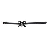 Gothic Choker Necklace Bowknot Bell Leather Kpop Punk Harajuku Jewelry