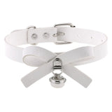 Gothic Choker Necklace Bowknot Bell Leather Kpop Punk Harajuku Jewelry