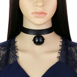 PU Leather Big Bell Choker Necklace Gothic Harajuku Jewelry Collar