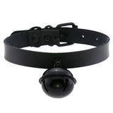 PU Leather Big Bell Choker Necklace Gothic Harajuku Jewelry Collar