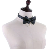Punk Gothic PU Leather Choker Bowknot Collar Necklace Women Girl Party Jewelry