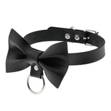 Punk Gothic PU Leather Choker Bowknot Collar Necklace Women Girl Party Jewelry