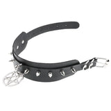 Star Pendant Choker Punk Collar Studded Rivets Leather Necklace