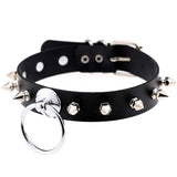 Spike Choker Collar Harness Necklace Punk Leather Gothic Jewelry