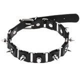 Punk Goth Circle Rivet Collar Torque Necklace Women Cosplay Gothic Accessory