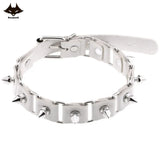 Punk Goth Circle Rivet Collar Torque Necklace Women Cosplay Gothic Accessory