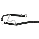Punk Metal Circle Chains PU Leather Choker Collar Harajuku Necklaces