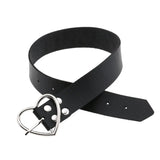 Harajuku PU Leather Girls Heart Pendant Necklaces Women Punk Neck Gothic Choker