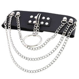 Sexy Punk Multilayer Chains Chokers Collar Metal Leather Bondage Gothic