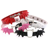 Sexy Cat Gothic Collar Necklaces Jewelry Gift Goth Leather Wings