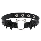 Sexy Cat Gothic Collar Necklaces Jewelry Gift Goth Leather Wings
