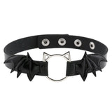 Sexy Cat Gothic Collar Necklaces Jewelry Gift Goth Leather Wings