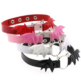 Sexy Cat Gothic Collar Necklaces Jewelry Gift Goth Leather Wings
