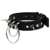 Spiked Choker Punk Rock Collar Goth Necklaces Leather Studded Choker