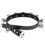 Women Punk Gothic Leather Choker Heart Necklace