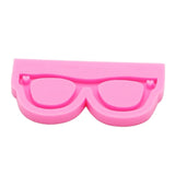 Resin Mold Glossy Mirror Glasses Keychain DIY Crafts Pendant Silicone Mould